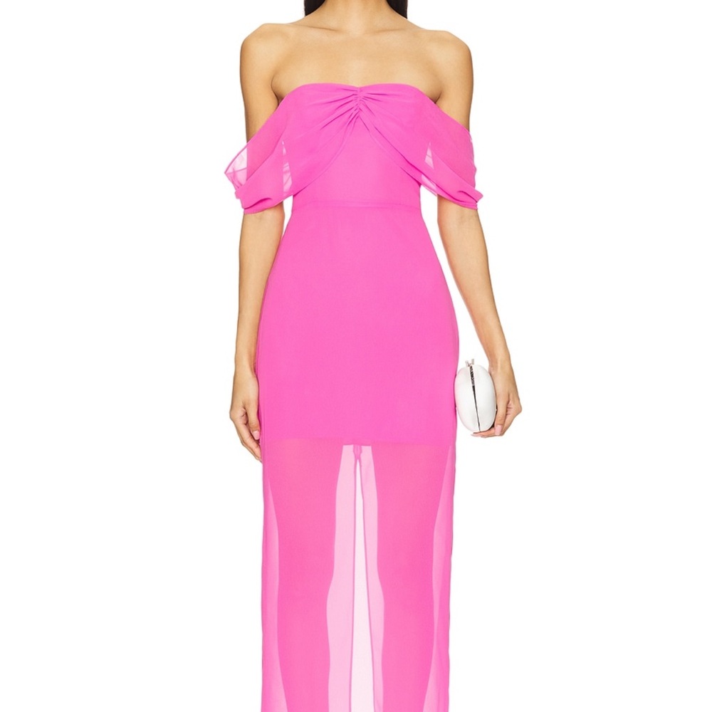 Elegant Pink Off-Shoulder Dress